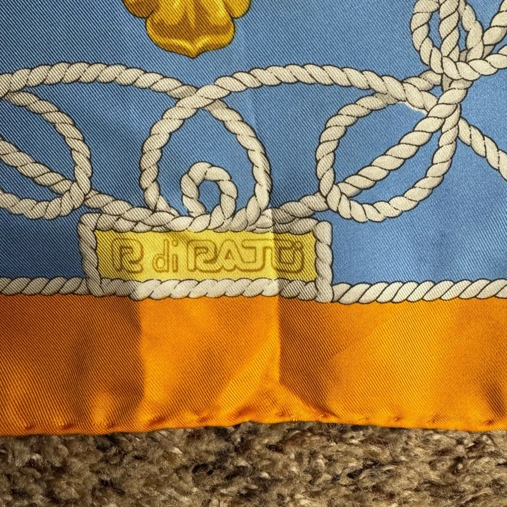 R di Ratti Italian Heraldry Banners motif silk scarf Made in Italy
